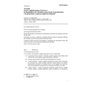 ACC CH-Colombia protezione investimenti
