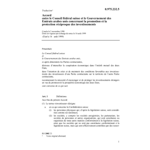 Ac Emirats arabes prote. investissements