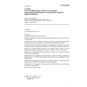 Acc. CH-Georgia protezione investimenti