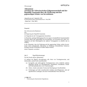 Abk. Guatemala Schutz Investitionen