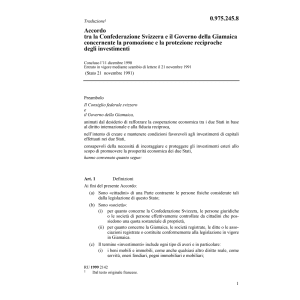 Accordo Svizzera-Giamaica investimenti