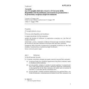 Acc. CH-Kazakhstan prot. investimenti