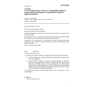 Acc.CH-Rep.libanese prot.investimenti