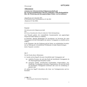 Abk. CH-Dschamahirija Investitionen