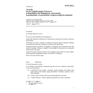 Ac. CH-Madagascar prot. investimenti