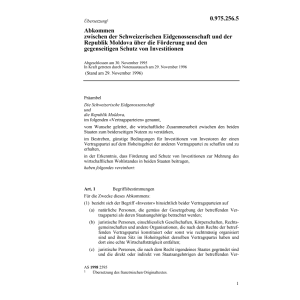 Abk. Moldova Schutz von Investitionen