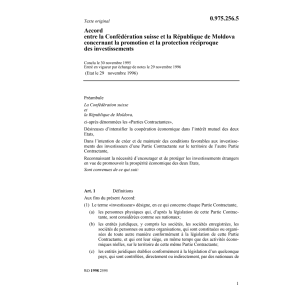 Accord  Moldova investissement