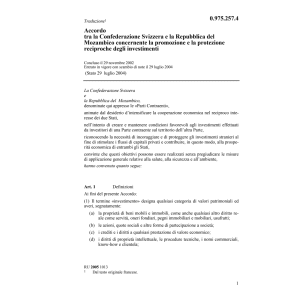 Acc.CH-Mozambico promozione investimenti