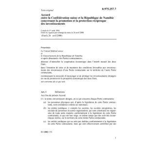 ACC. CH-Namibie protection réciproque