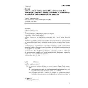 Acc.CH-Nigéria promotion investissements