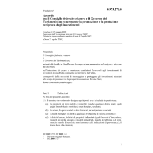 Acc. CH-Turkmenistan investimenti