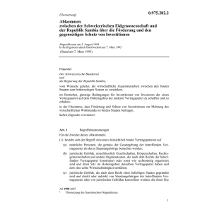 Abk. Sambia Schutz von Investitionen