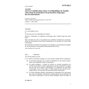 Acc Zambie investissement