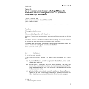 Acc. CH-Zimbabwe promozione investimenti