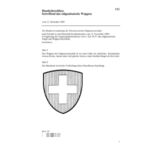 BB betreffend das eidg. Wappen