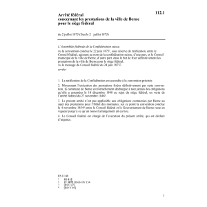 ACF les prestations de la ville de Berne
