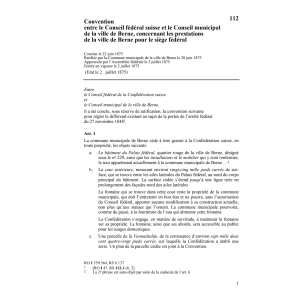 Conv. prestations de la ville de Berne