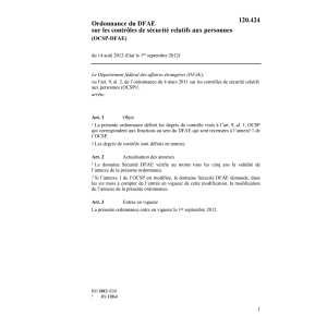 O sécurité pers. OCSP-DFAE