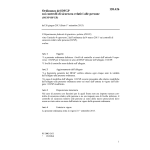 O controlli sicurezza pers. OCSP-DFGP