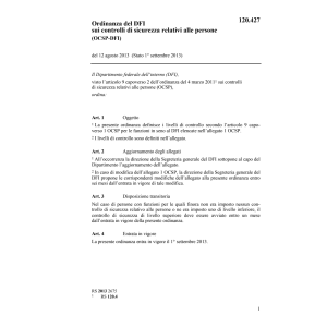 O controlli sicurezza pers. OCSP-DFI