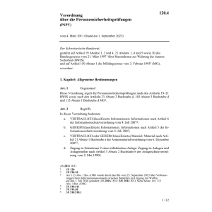 V Personensicherheitsprüfungen PSPV