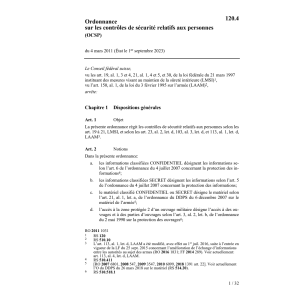 O contrôles de sécurité personnes OCSP