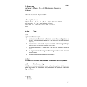 O surveillance activités renseignements