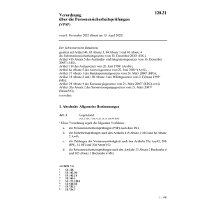 V Personensicherheitsprüfungen