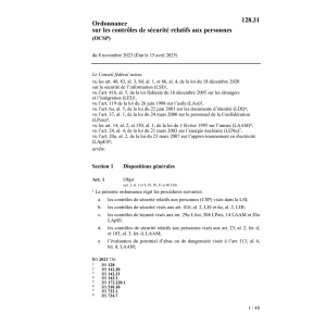 O contrôles sécurité personnes