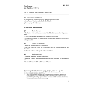 Verfassung eidg. Standes Schwyz, KV/SZ