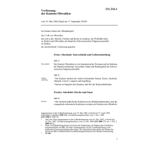 Verfassung des Kantons OW, KV/OW