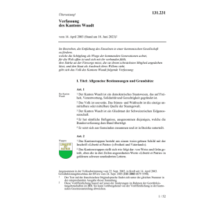 Verfassung des Kantons Waadt, KV/VD