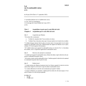 LF nationalité suisse, LN