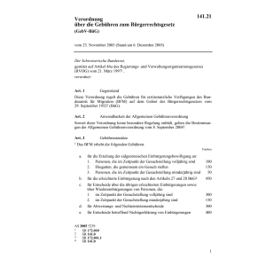 V Gebühren zum Bürgerrechtsgesetz