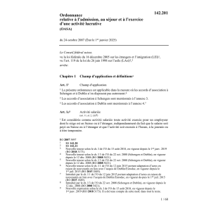 O l'exercice activité lucrative OASA