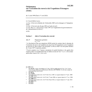 O renvoi et expulsion d'étrangers OERE