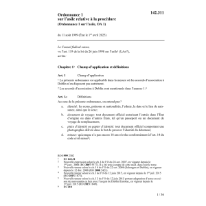 O 1 sur l'asile relative à procédure OA1