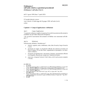 O 1 asilo, questioni procedurali OAsi 1