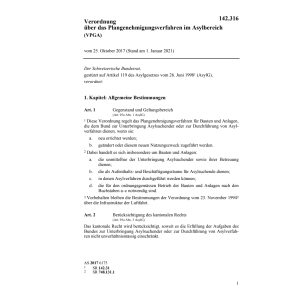 V Plangenehmigungsverf. Asylbereich VPGA