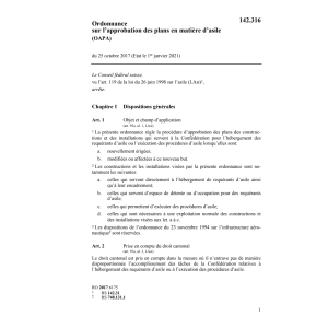 O approbation plan matière d'asile OAPA