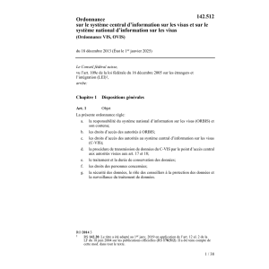 O information sur les visas (OVIS)