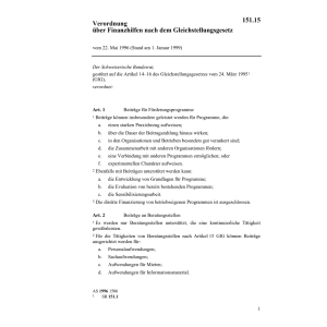 V Finanzhilfen Gleichstellungsgesetz
