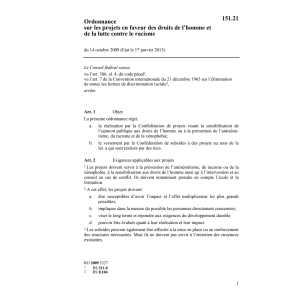 O projet droits de l'homme lutte racisme