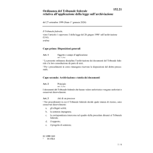 O Tribunale della legge archiviazione