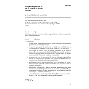 O ChF vote électronique OVotE