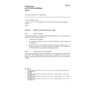 O sur les droits politiques