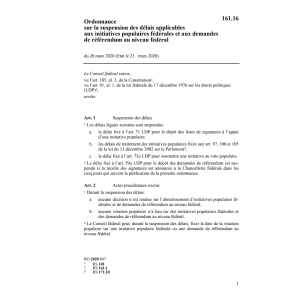 O suspension des délais applicables