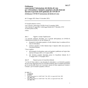 O COVID-19 attestazione diritto di voto