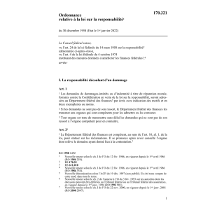 O relative à la loi s. la responsabilité