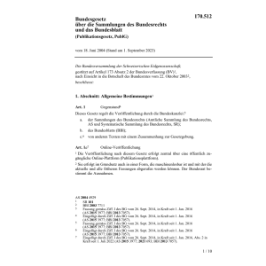 BG Publikationsgesetz, PublG
